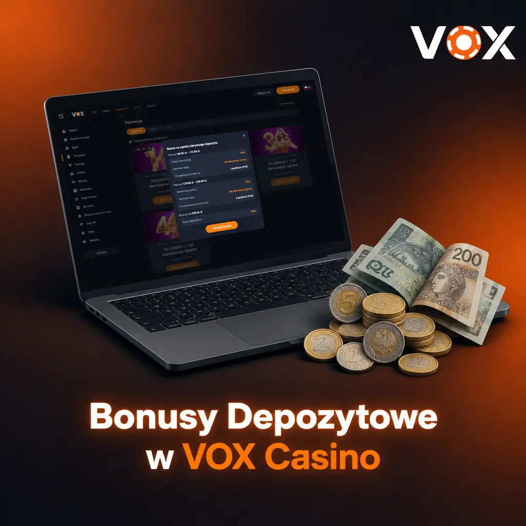 Bonusy depozytowe w VOX Casino – pakiet powitalny 100% do 500 EUR i 200 darmowych spinów