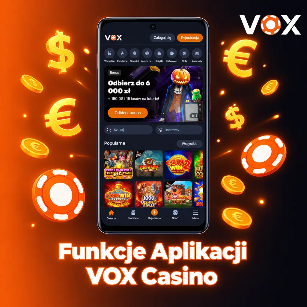 Aplikacja VOX Casino – funkcje mobilne: zakłady, kasyno, płatności BLIK, Przelewy24 i powiadomienia push