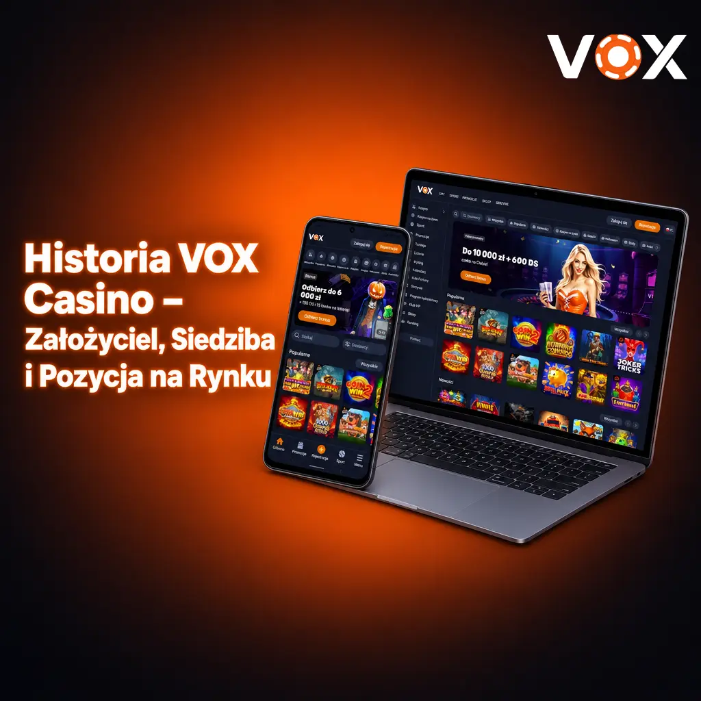Logo i siedziba VOX Casino – operator Hollycorn N.V. z licencją Curacao eGaming