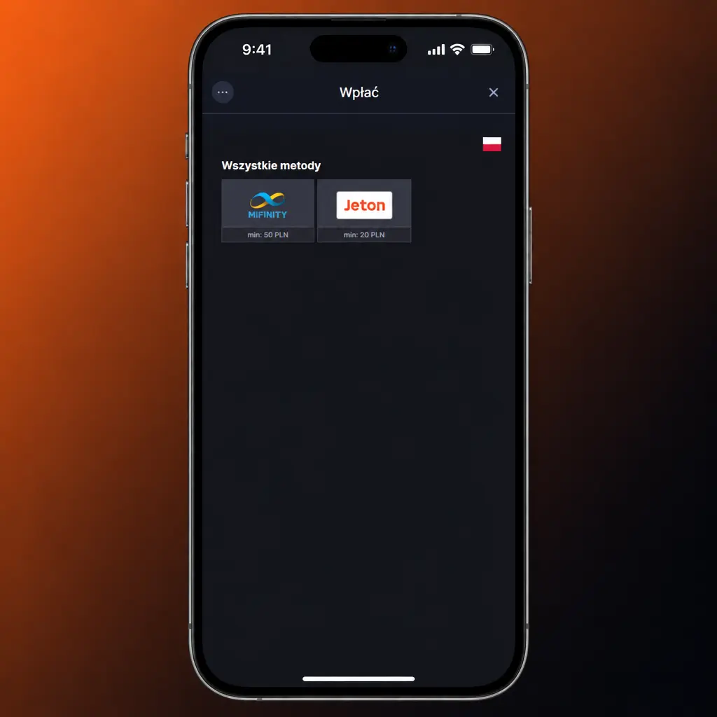 Kroki wpłaty depozytu przez aplikację VOX Casino – BLIK, Visa, Mastercard lub kryptowaluta od 20 PLN
