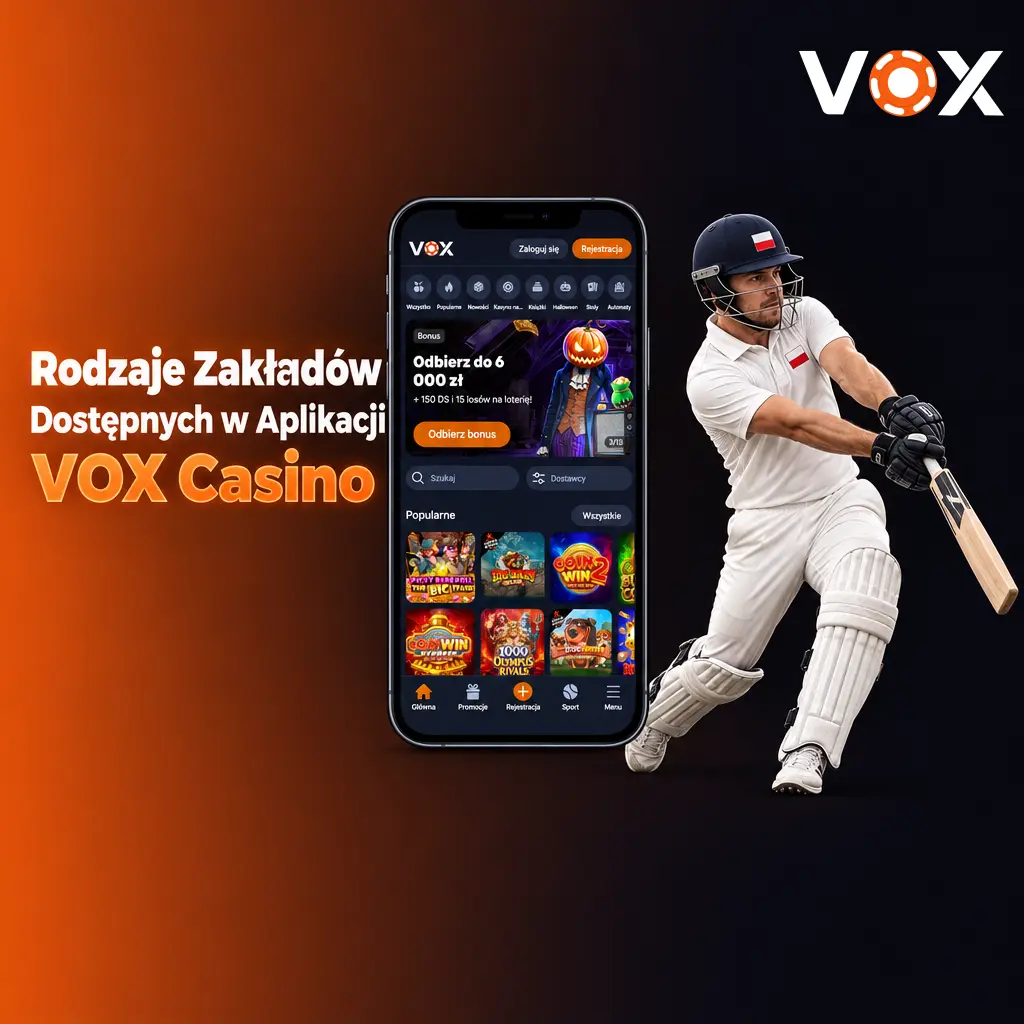 Rodzaje zakładów sportowych w aplikacji VOX Casino: singiel, akumulator, systemowy, live i łańcuchowy
