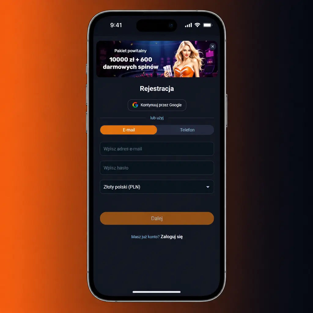 Kroki odbierania bonusu powitalnego VOX Casino – pakiet do 10 000 PLN i 600 free spinów