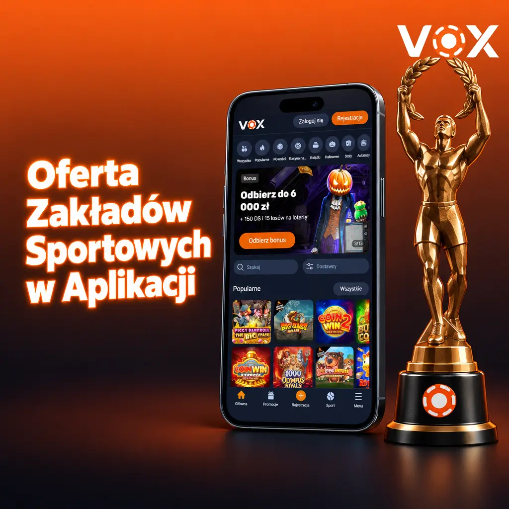 Zakłady sportowe w aplikacji VOX Casino – piłka nożna, koszykówka, tenis, esport i więcej